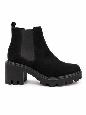 Redtop Black Platform Chelsea Boots Womens Size 6.5 Chunky Lug Sole Ankle‎ Boot